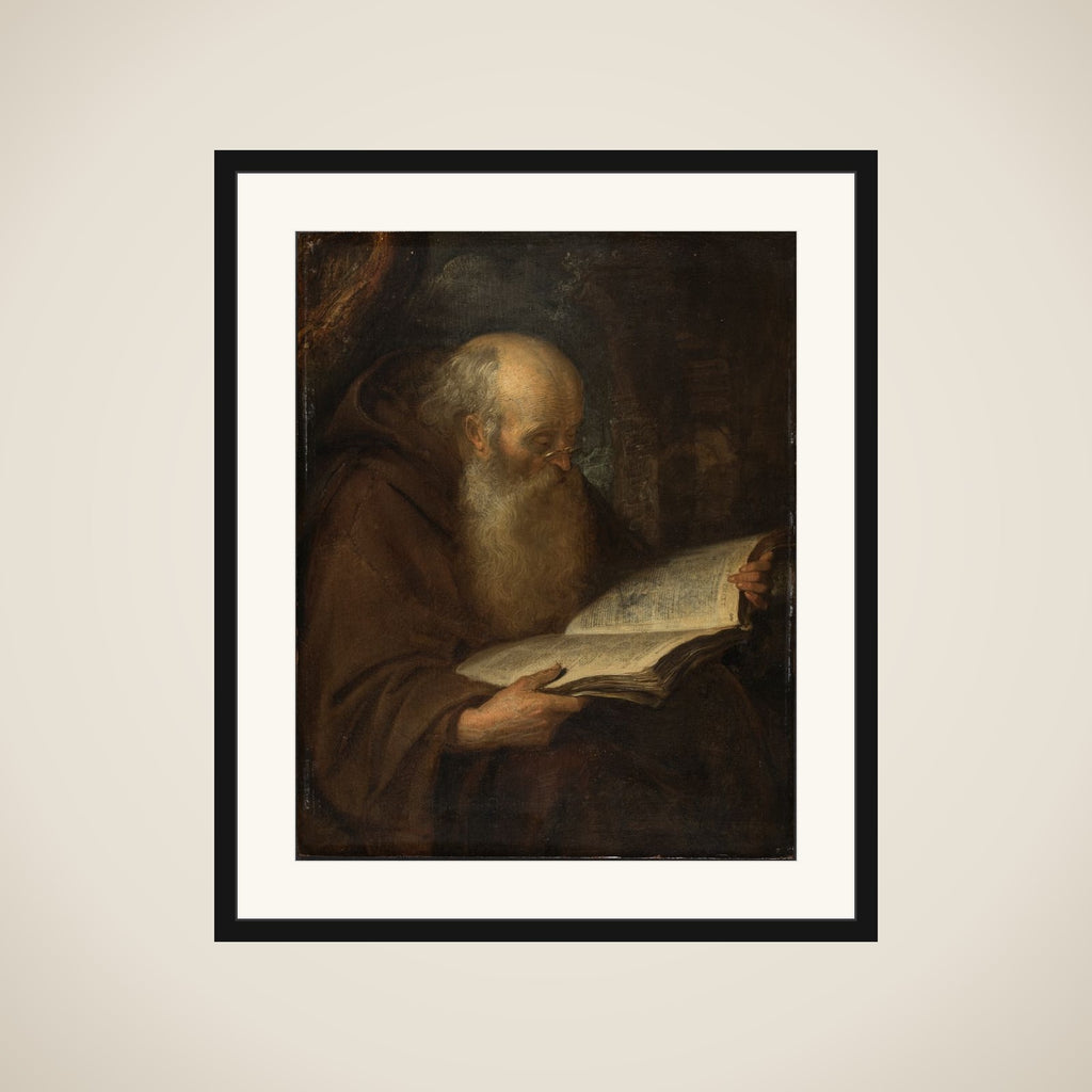 Læsende eremit framed