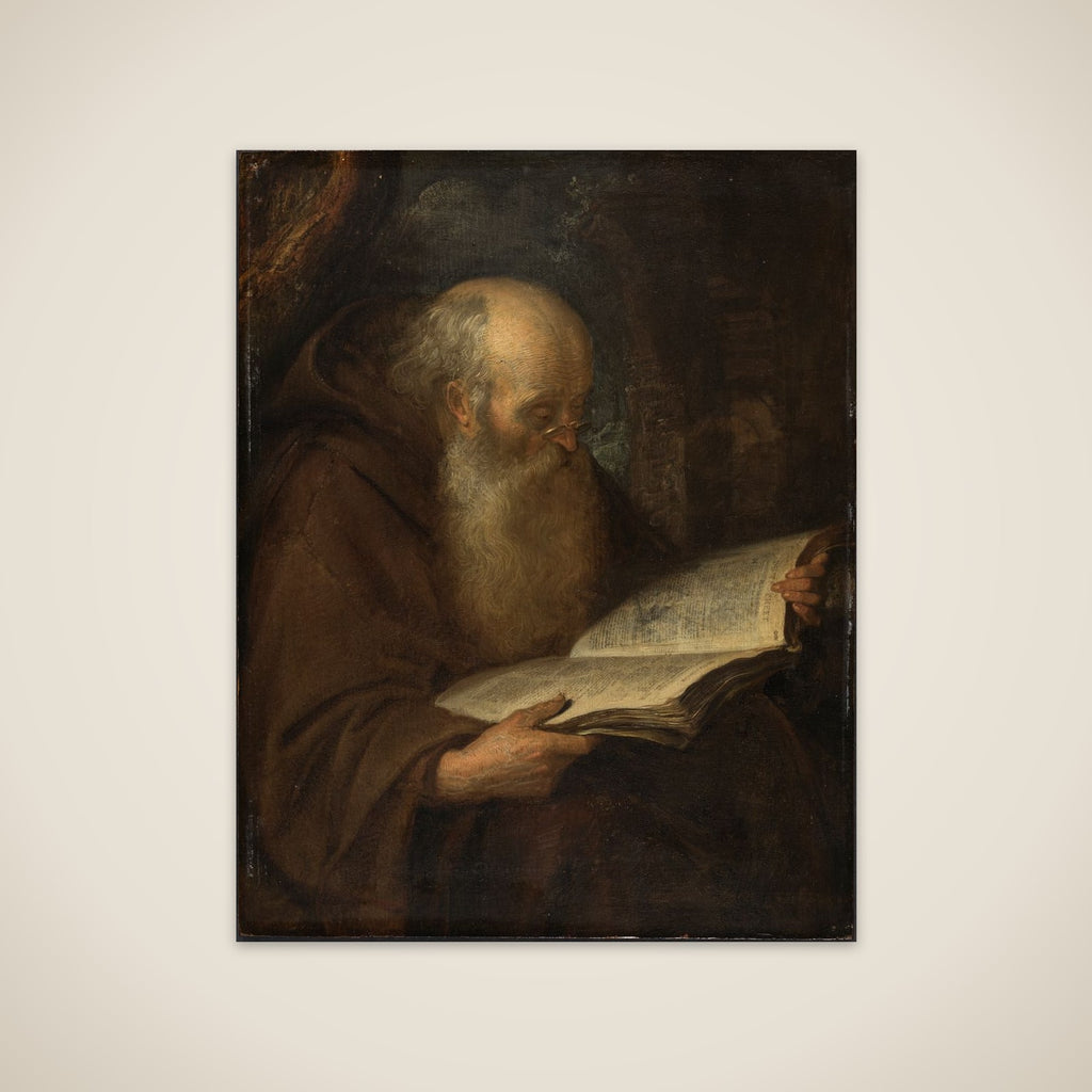 Læsende eremit unframed print
