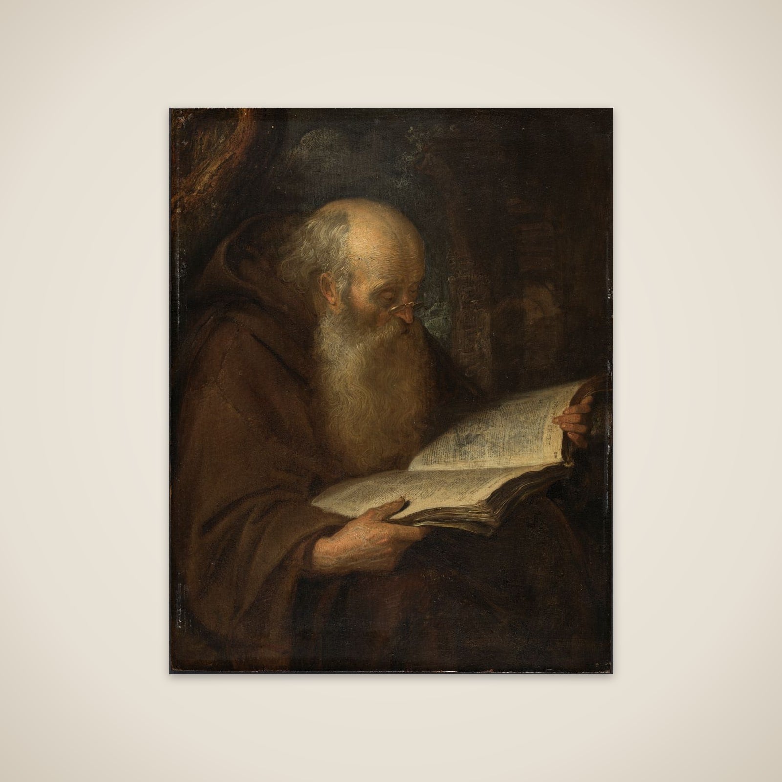 Læsende eremit unframed print