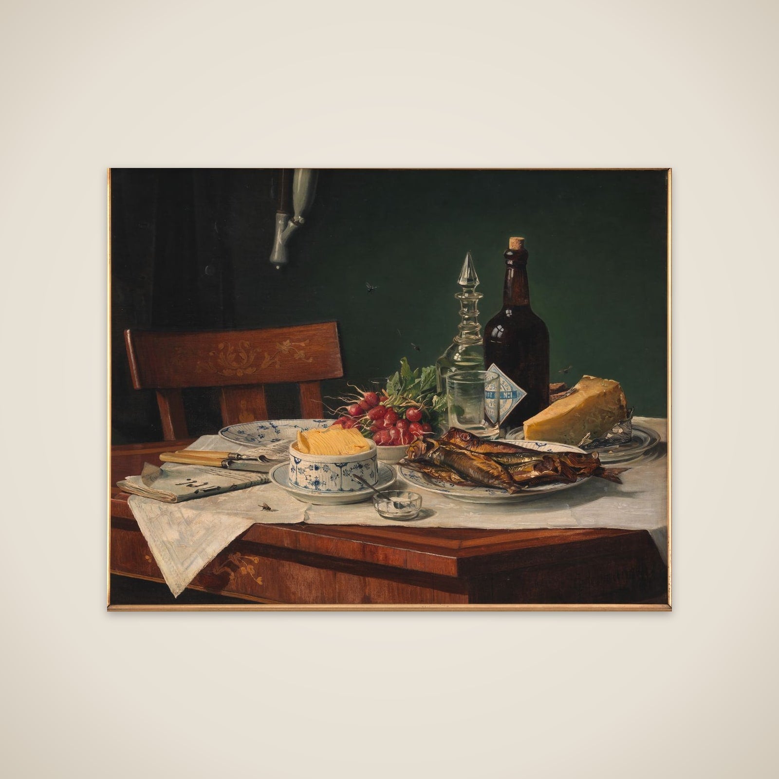 Et frokostbord unframed print