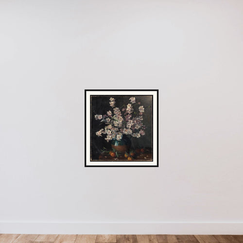 Blomster i en vase framed — shown to scale