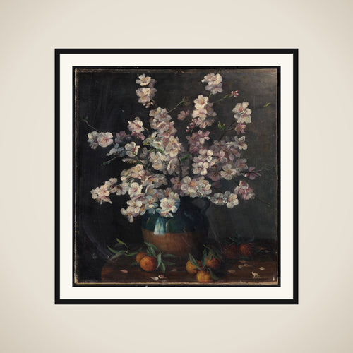 Blomster i en vase framed
