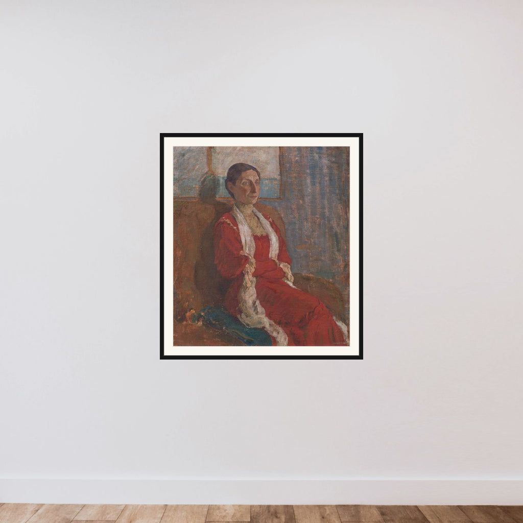Portræt af fru Bertha Brandstrup framed — shown to scale