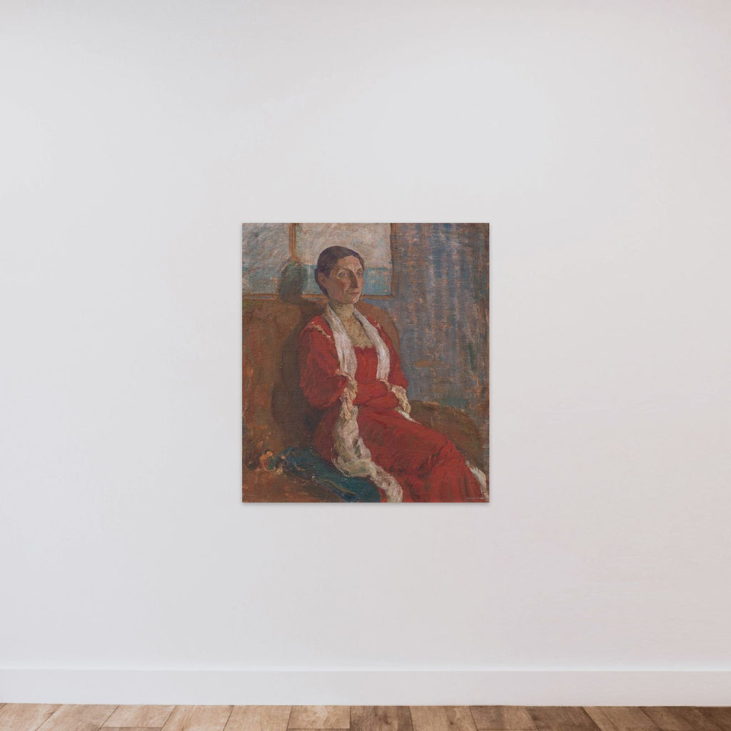 Portræt af fru Bertha Brandstrup unframed — shown to scale