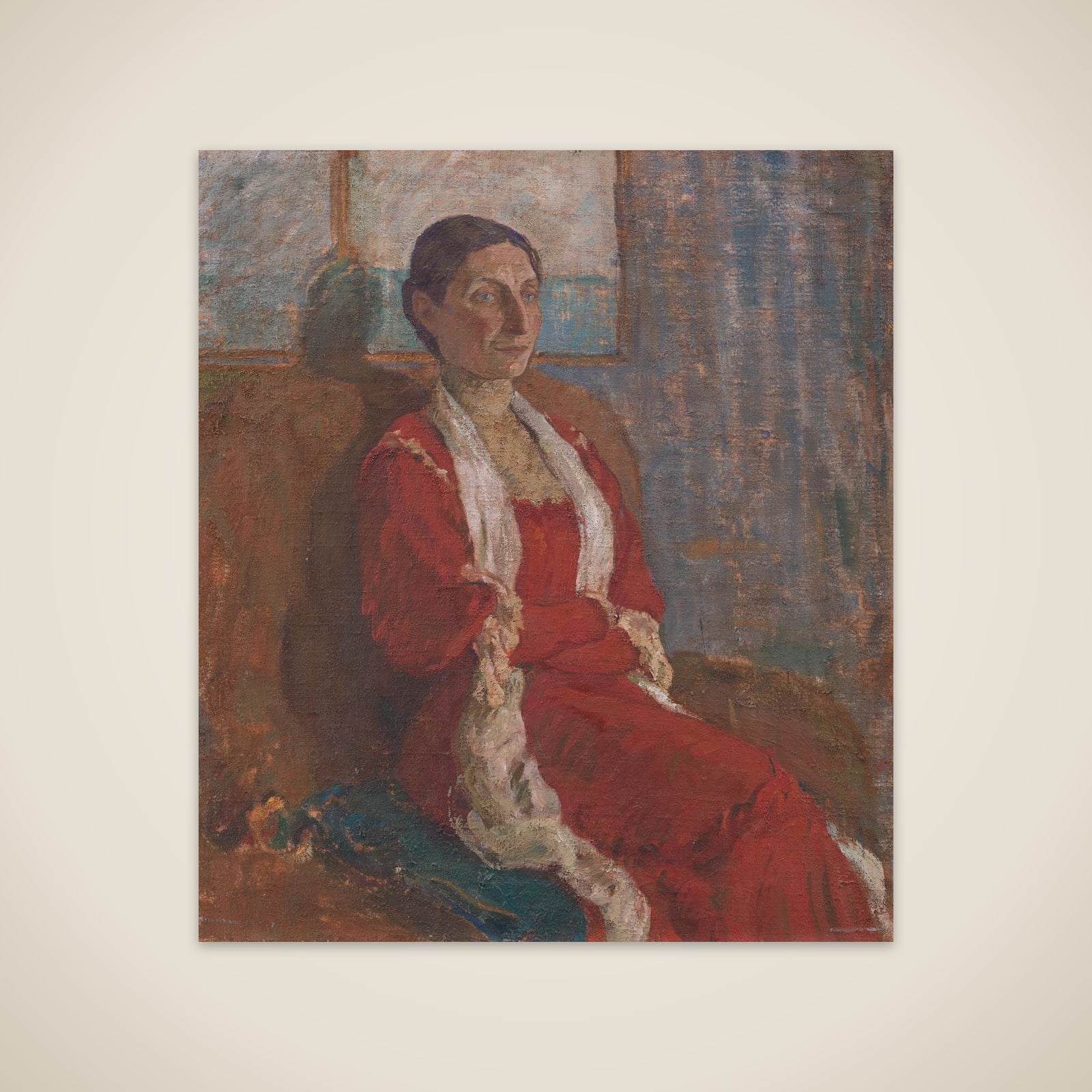 Portræt af fru Bertha Brandstrup unframed print