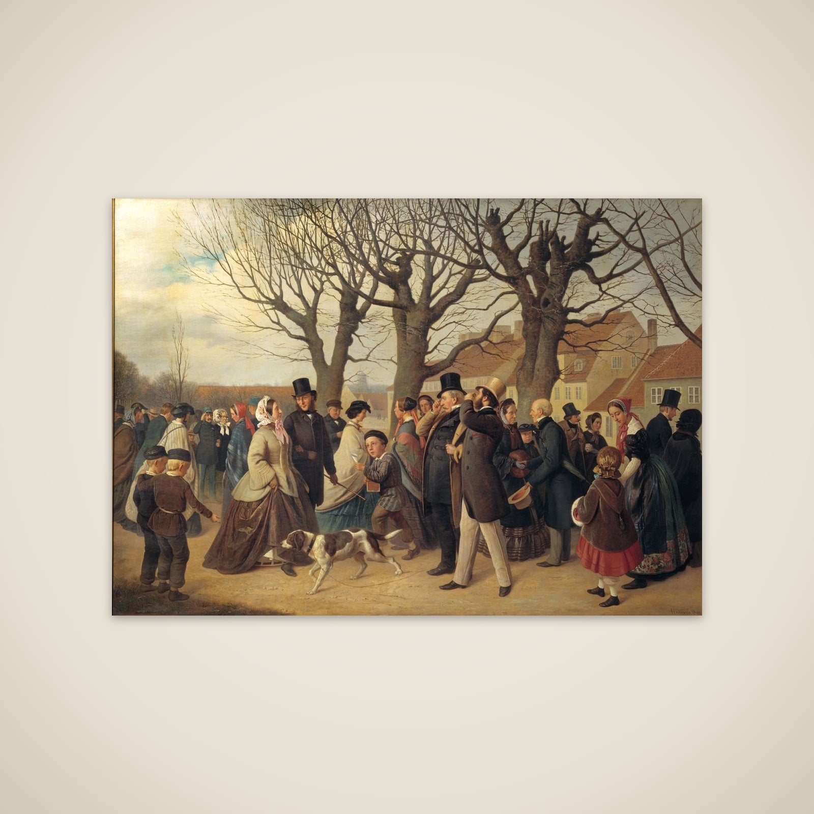 På Københavns Vold aftenen før Store Bededag unframed print