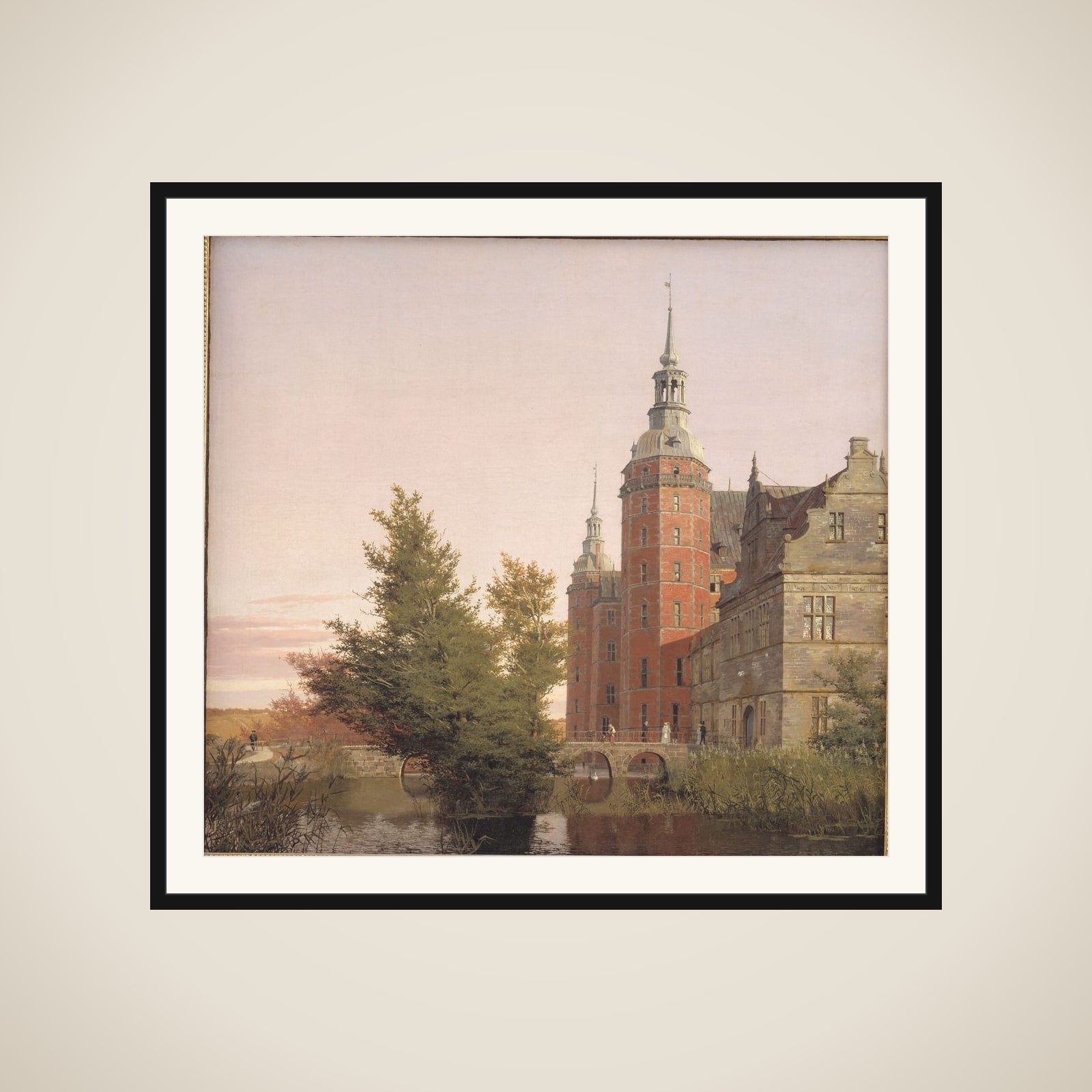 Frederiksborg Slot. Parti ved Møntbroen framed
