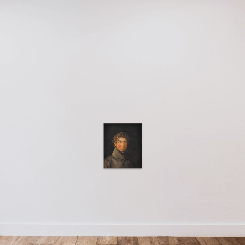 Selvportræt unframed — shown to scale