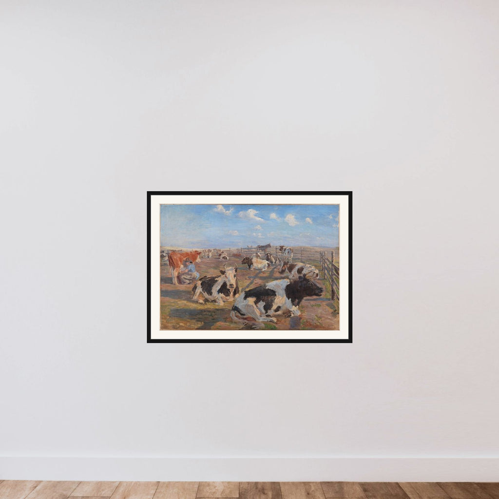 Malkepladsen ved Meilgård framed — shown to scale