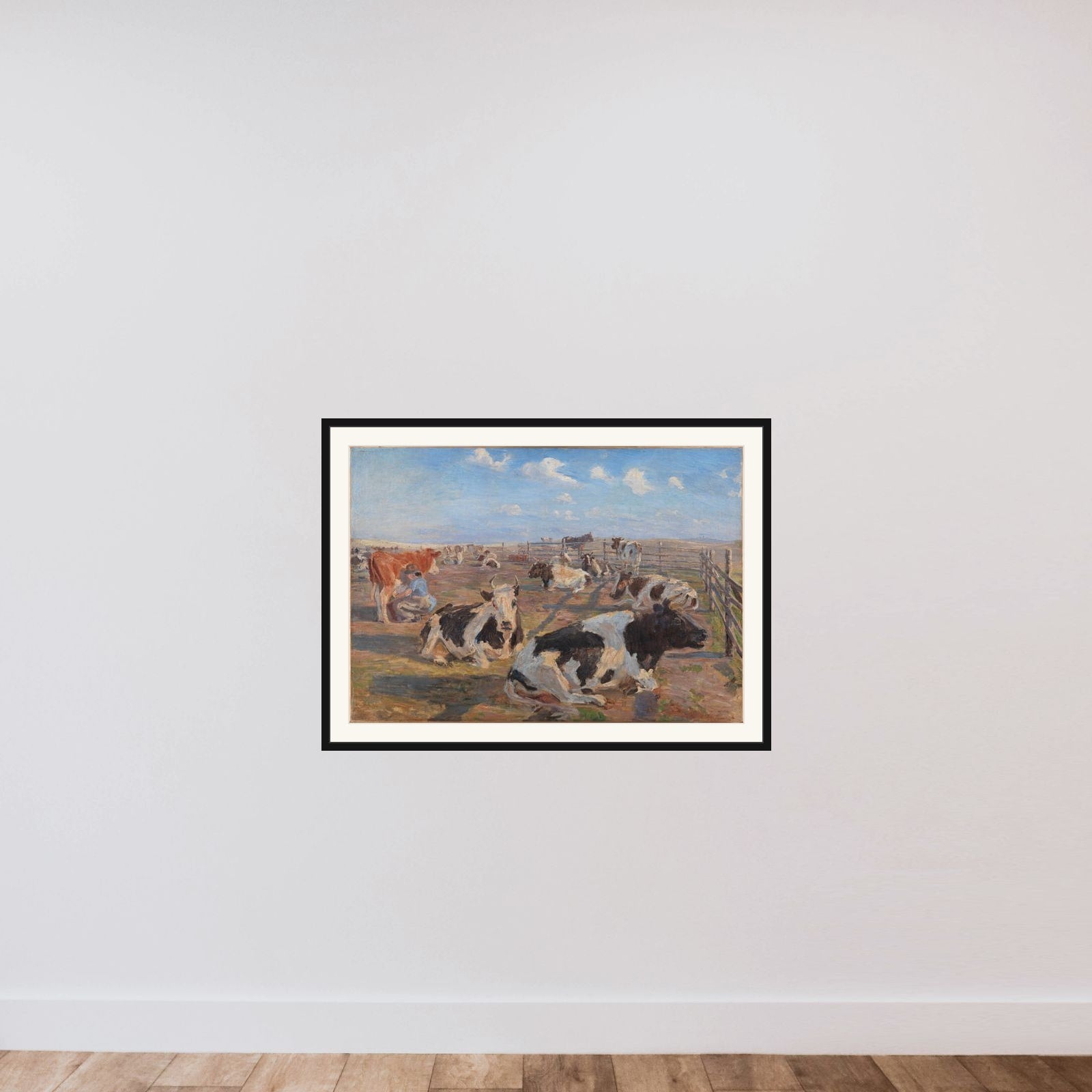 Malkepladsen ved Meilgård framed — shown to scale