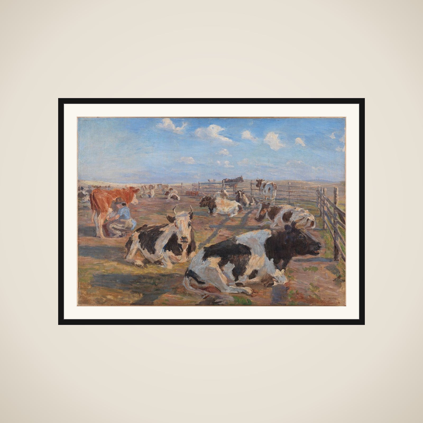 Malkepladsen ved Meilgård framed