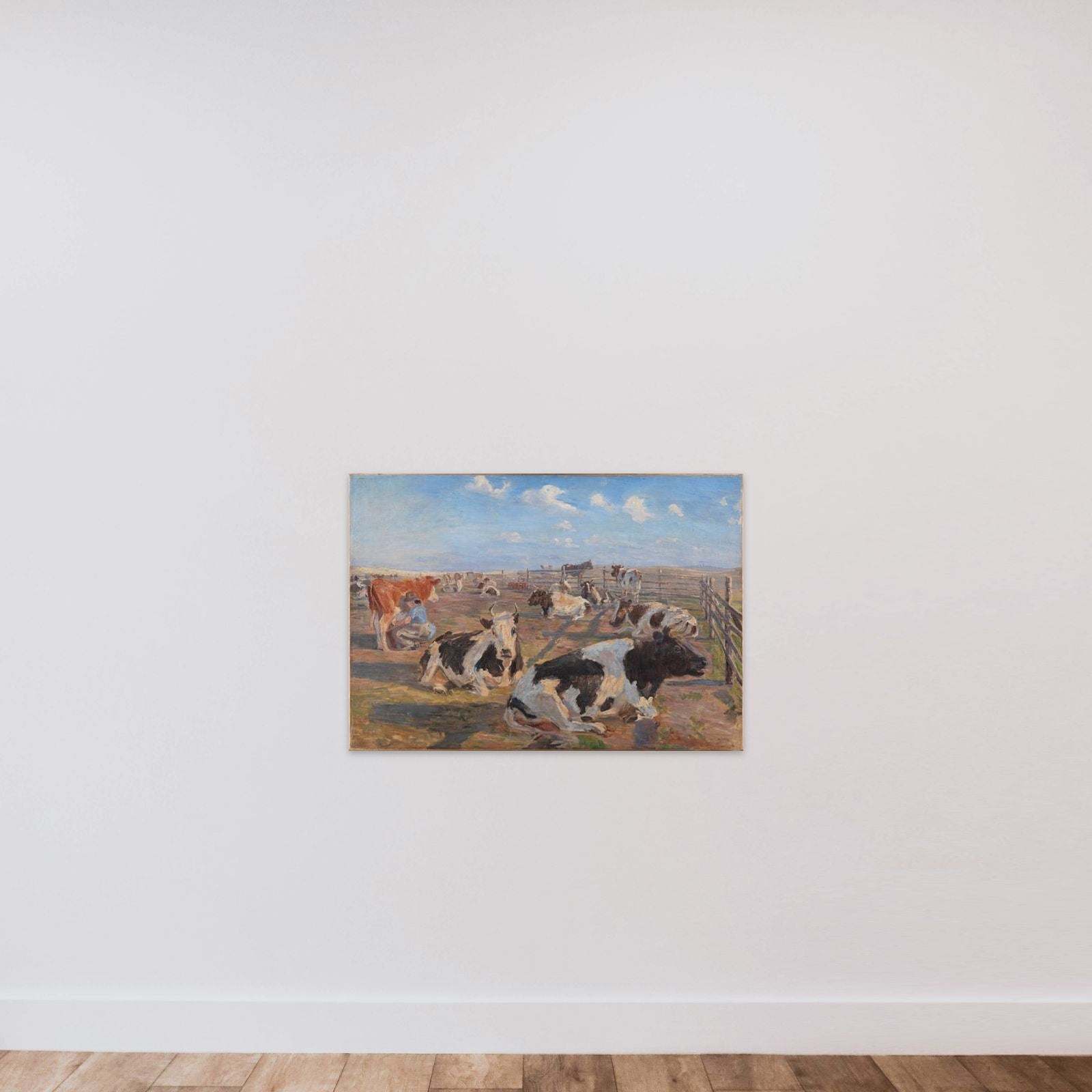 Malkepladsen ved Meilgård unframed — shown to scale