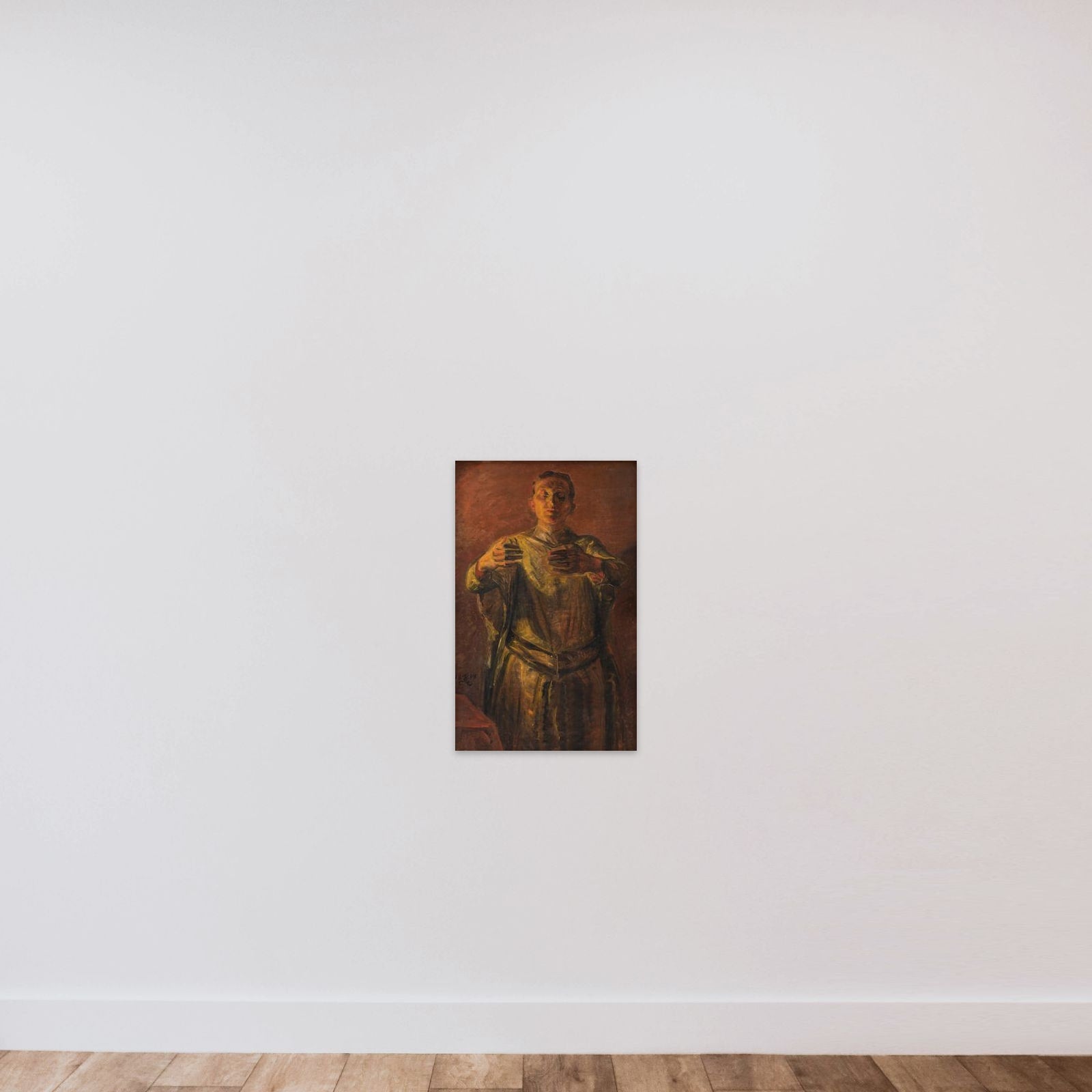 Lysstudie til Lady Macbeth unframed — shown to scale