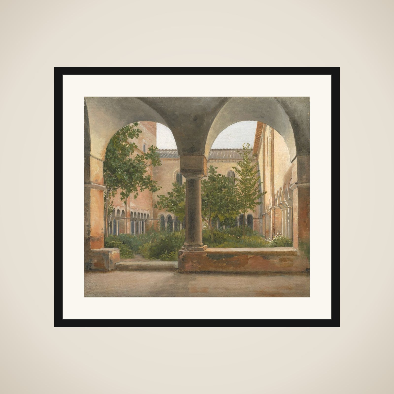 Klostergården i S. Lorenzo fuori le mura framed