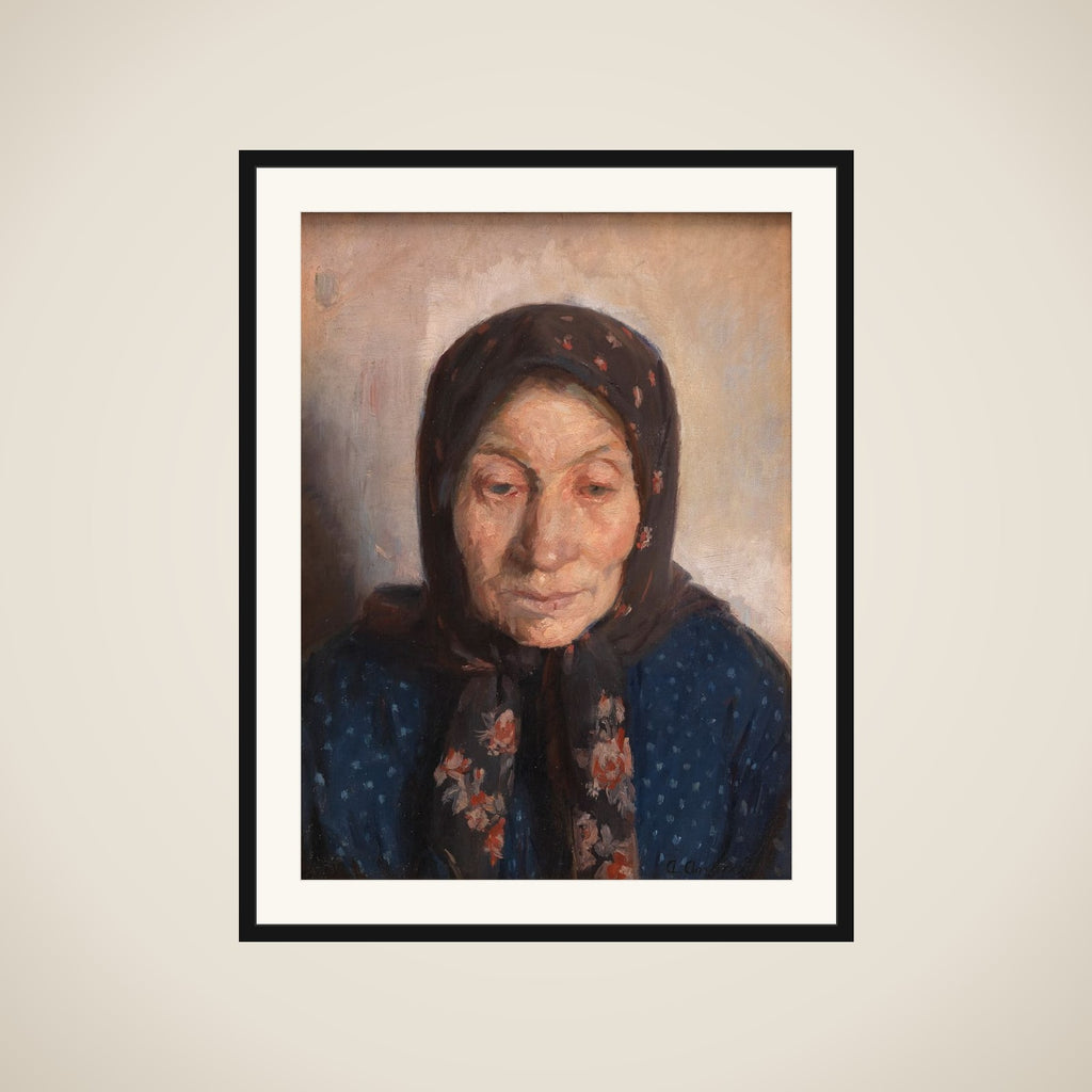 Gammel fiskerkone framed