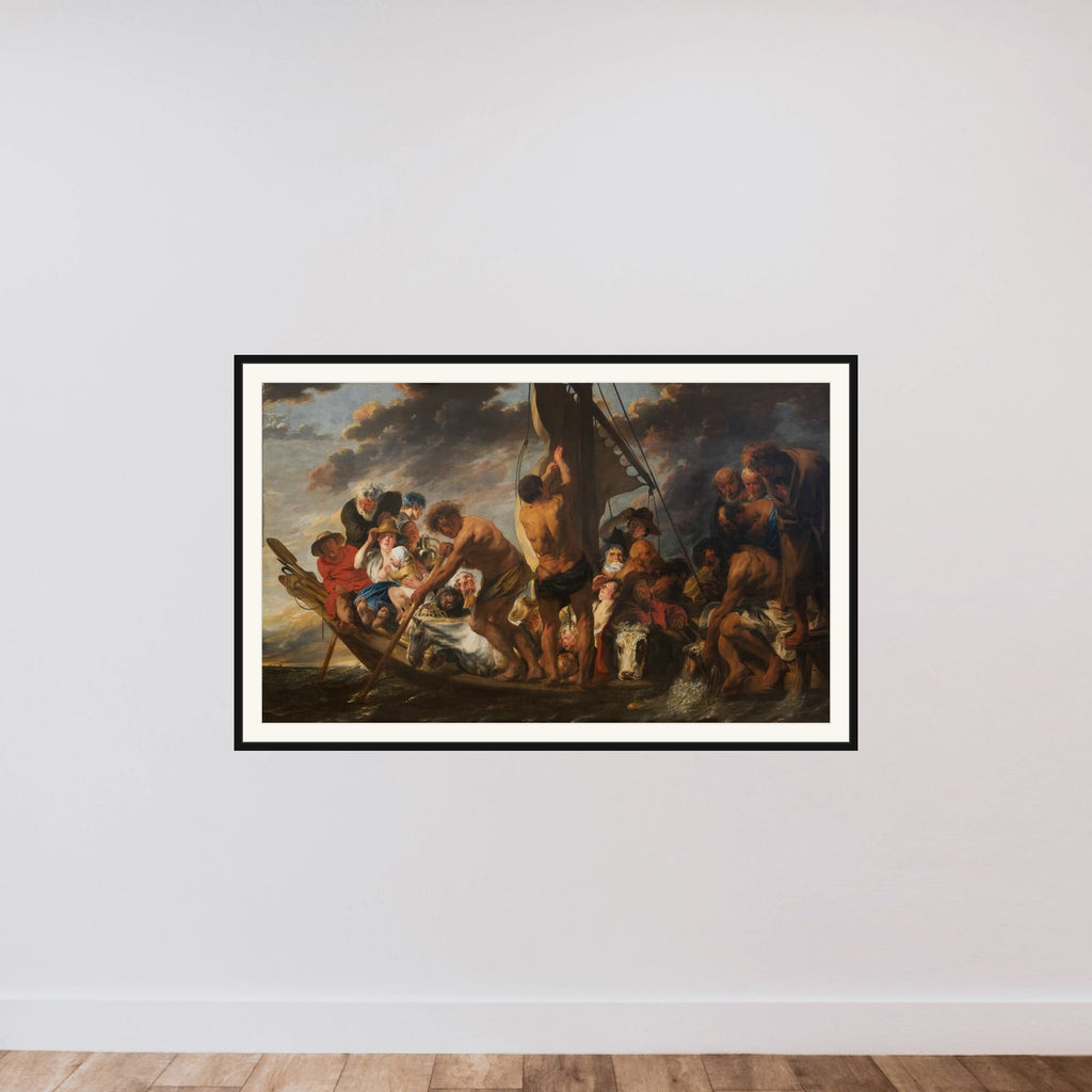 Tempelskatten. Peter finder mønten i fiskens gab. Også kaldet "Færgebåden til Antwerpen" framed — shown to scale