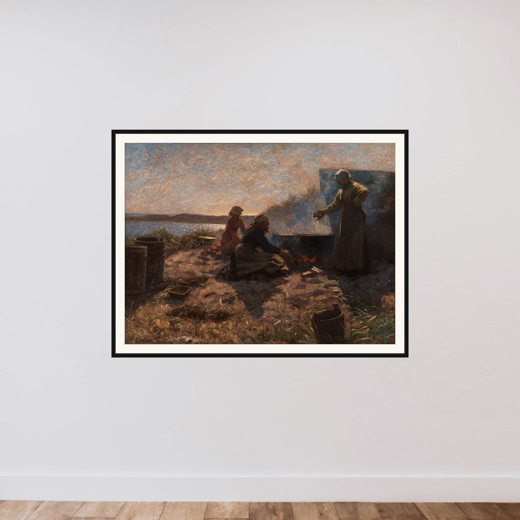 Trankogning ved Nymindegab framed — shown to scale