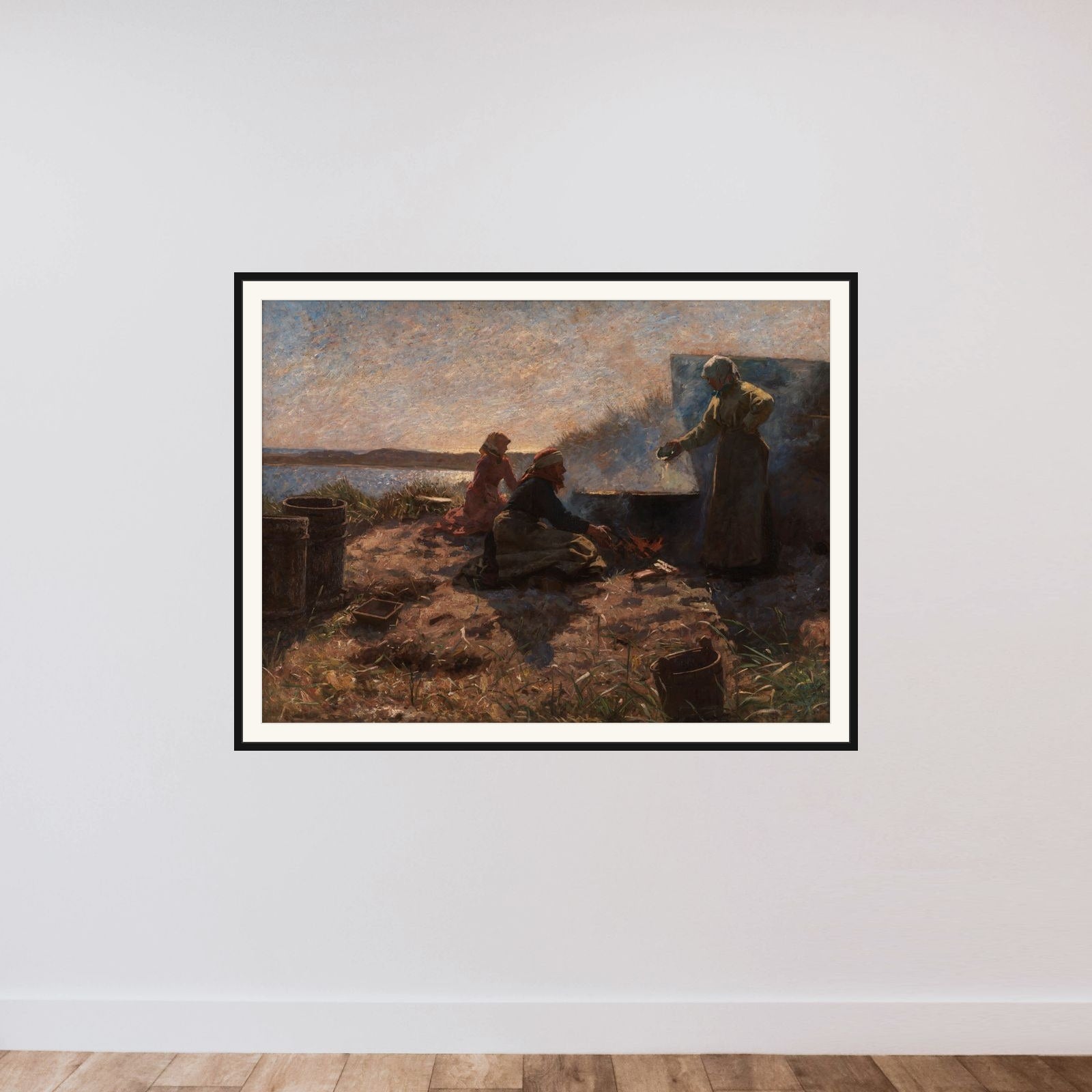 Trankogning ved Nymindegab framed — shown to scale