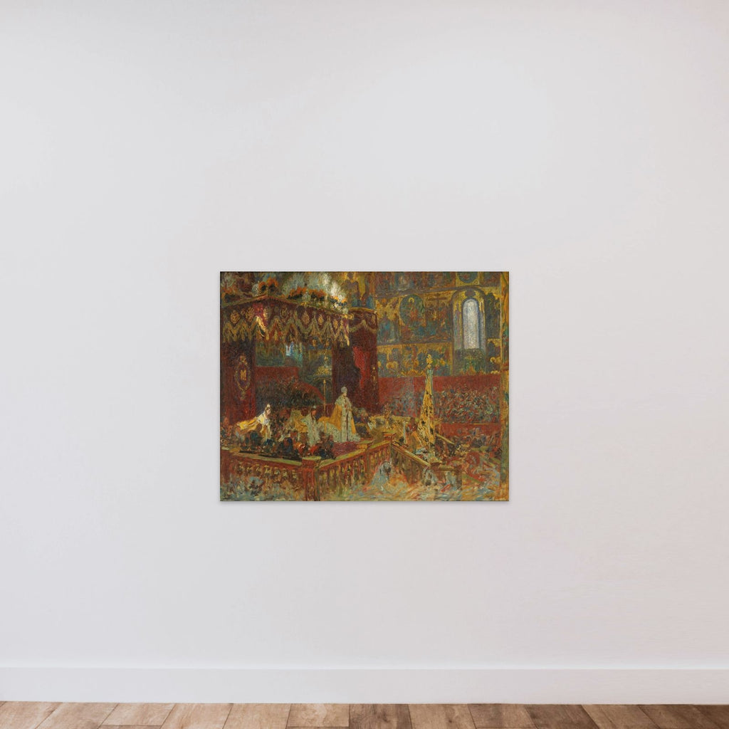 Zar Nikolaj II's kroning i Moskva unframed — shown to scale
