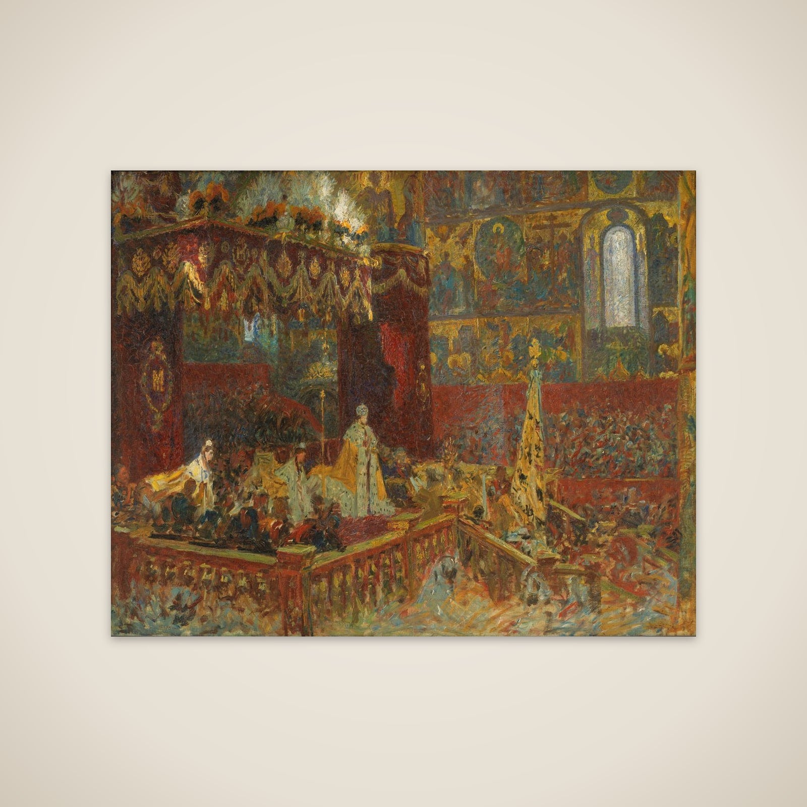 Zar Nikolaj II's kroning i Moskva unframed print