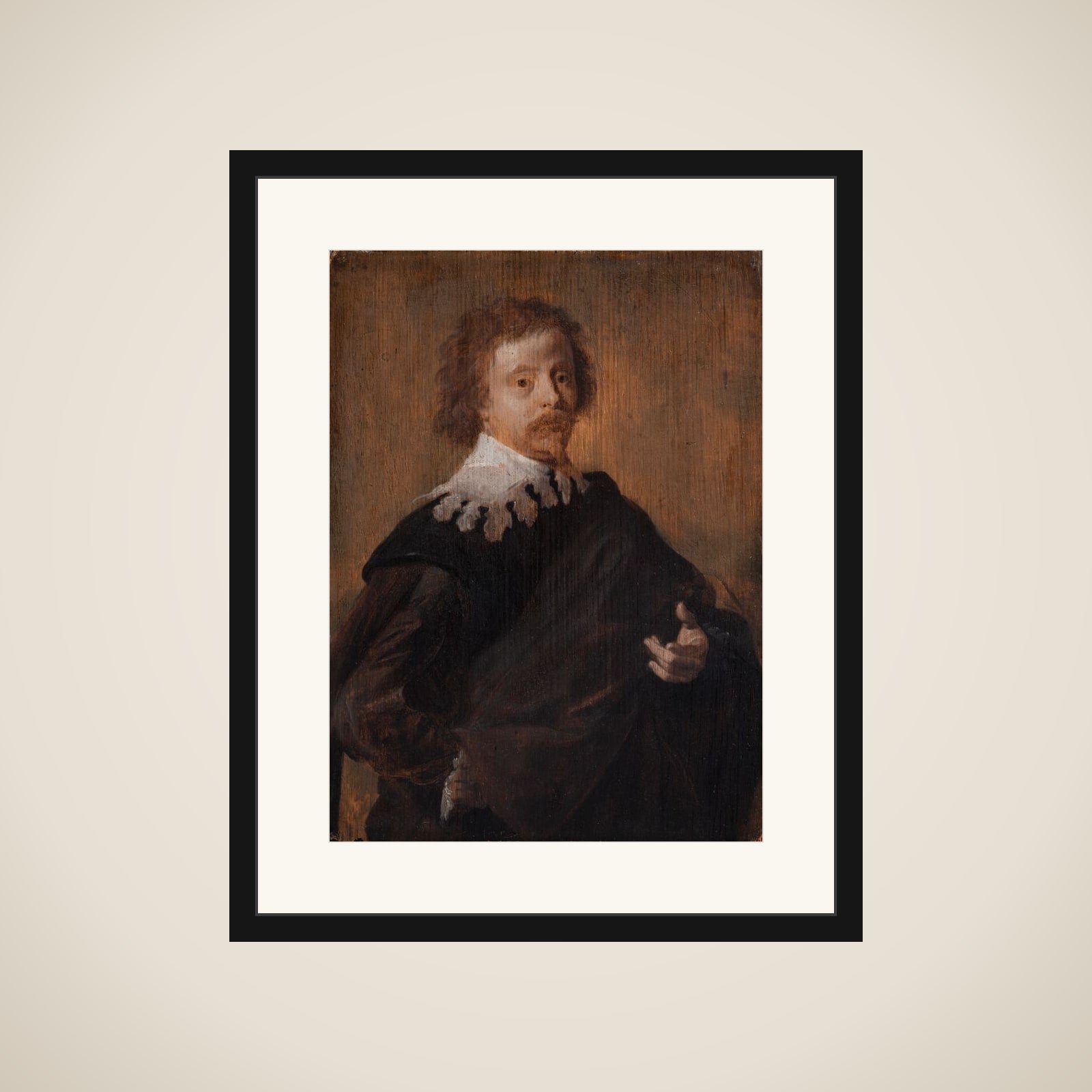 Portræt af maleren Cornelis van Poelenburgh framed
