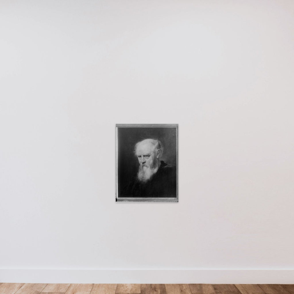 En skægget olding unframed — shown to scale