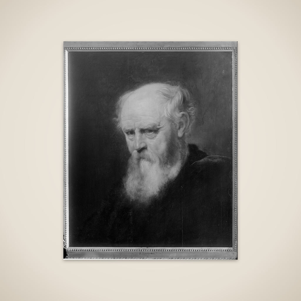 En skægget olding unframed print