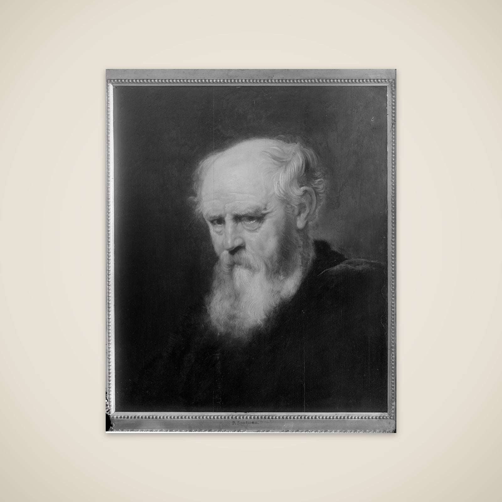 En skægget olding unframed print