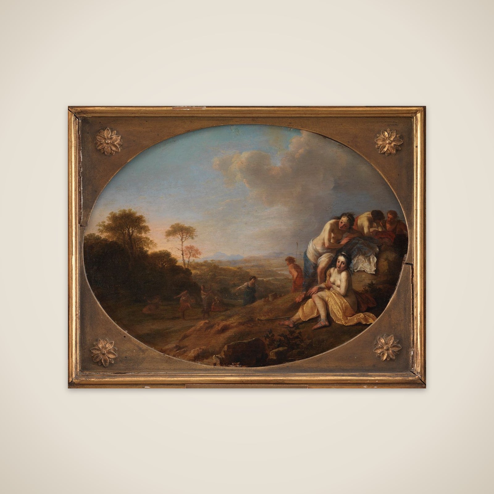 Nymfer i et landskab unframed print