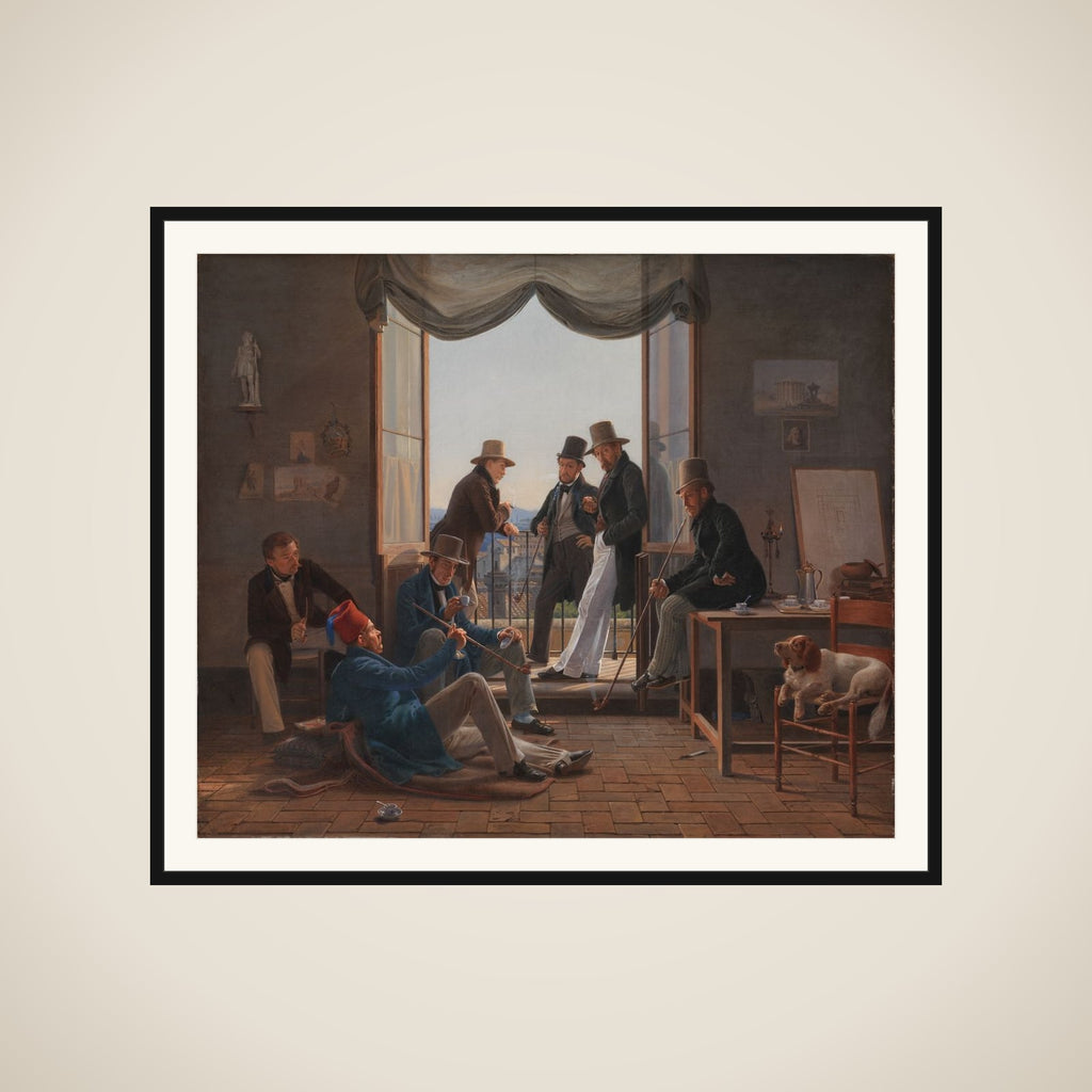 Et selskab af danske kunstnere i Rom framed