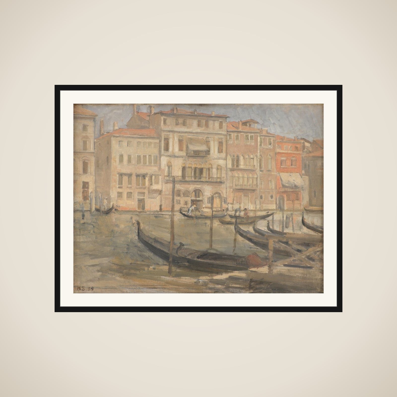 Ved Canal Grande i Venedig framed
