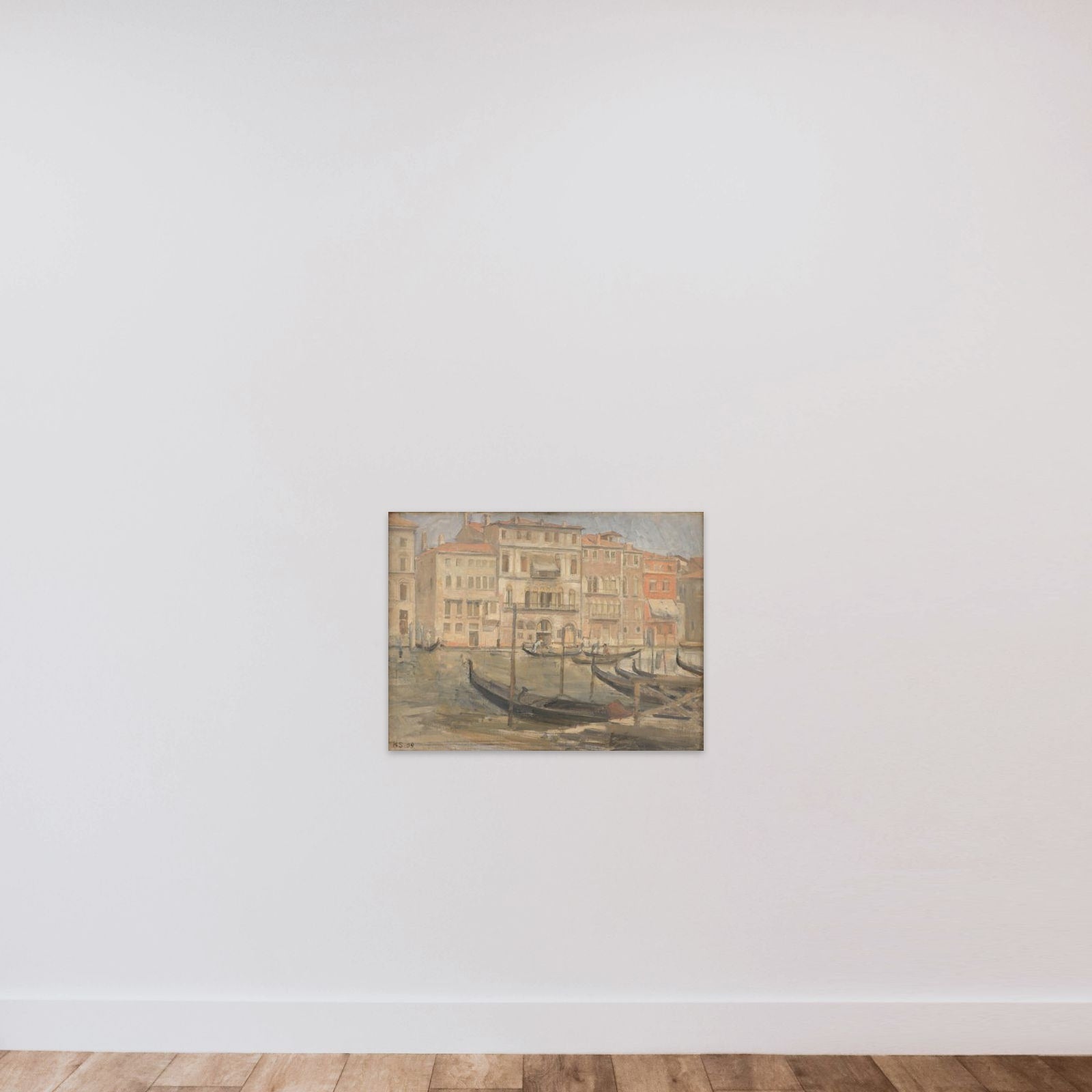 Ved Canal Grande i Venedig unframed — shown to scale