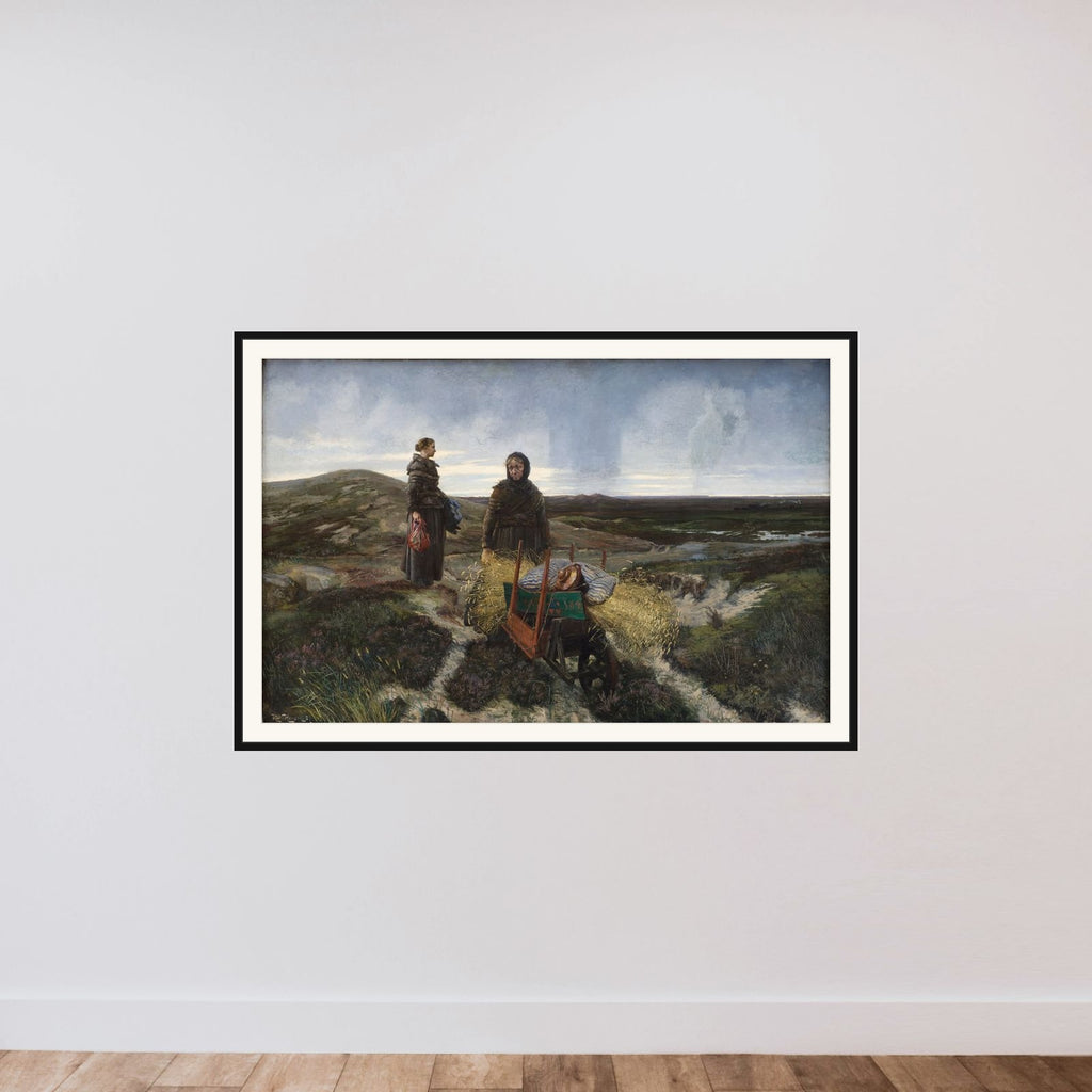 Kvinder på heden framed — shown to scale