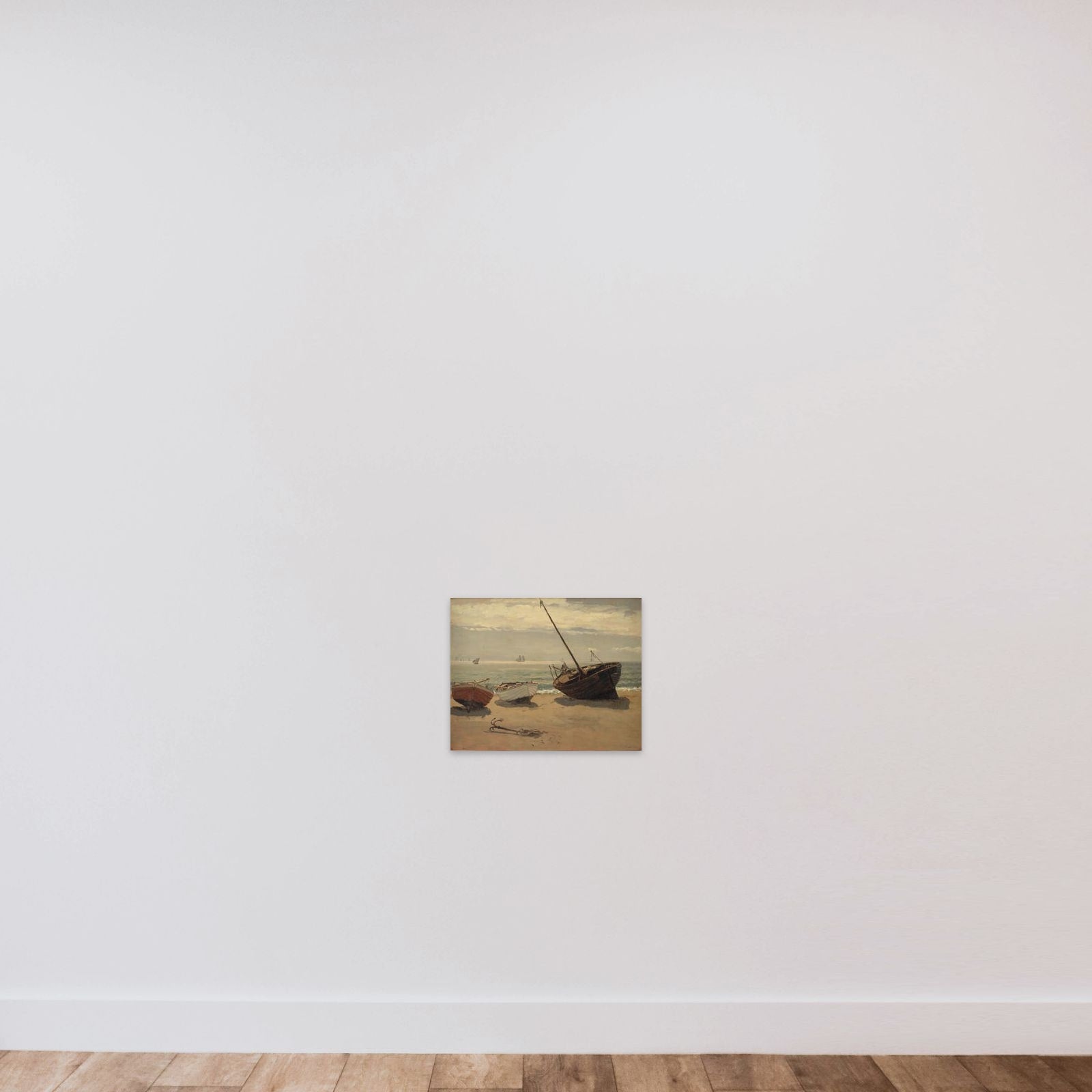 Både på stranden. Skagen unframed — shown to scale