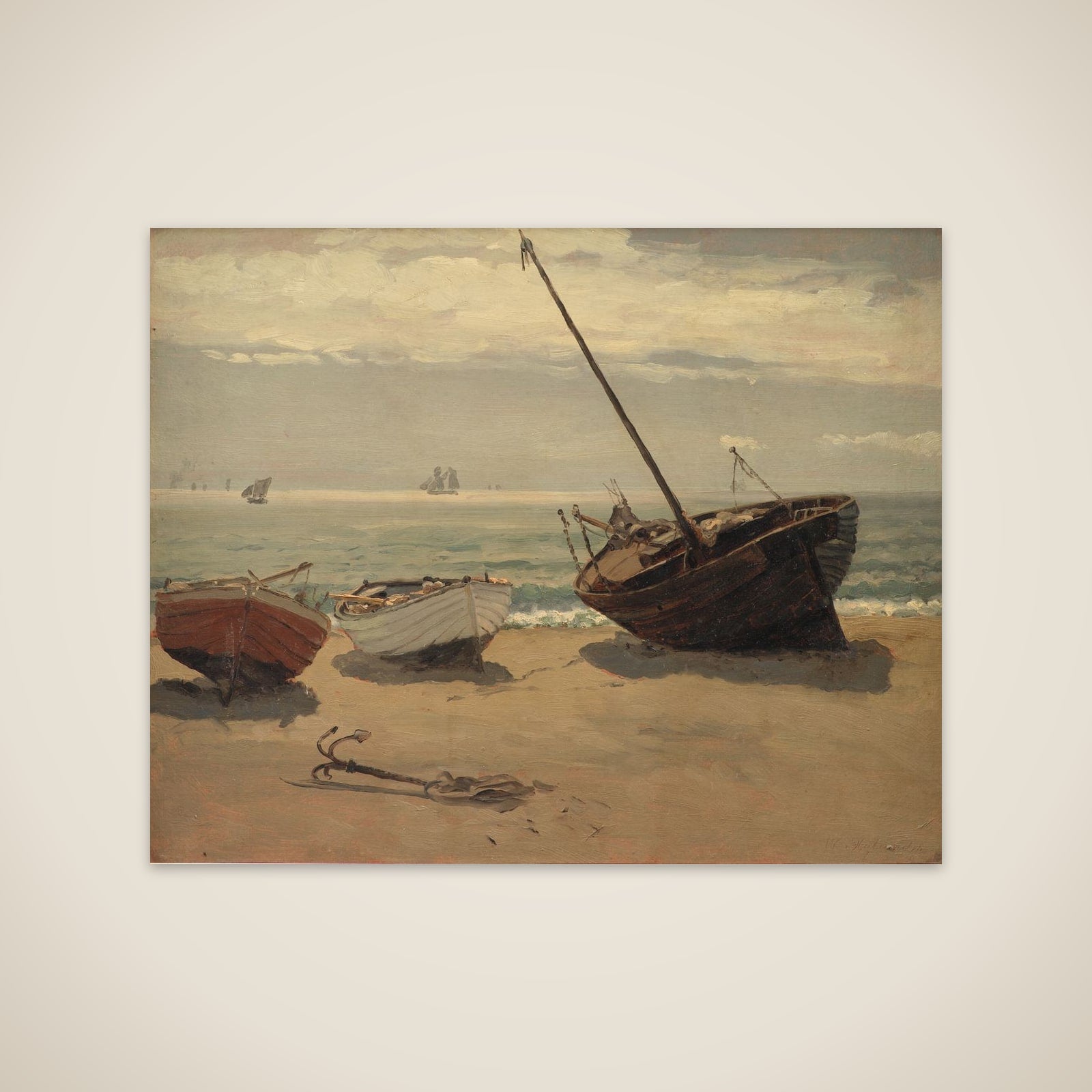 Både på stranden. Skagen unframed print