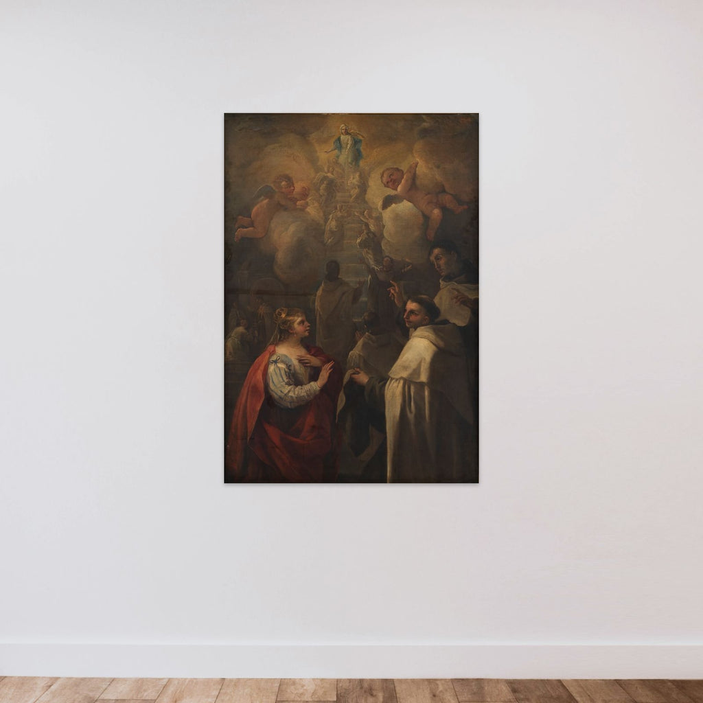En trappe til himlen unframed — shown to scale