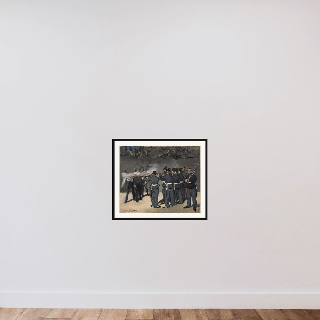 Kejser Maximilians henrettelse framed — shown to scale