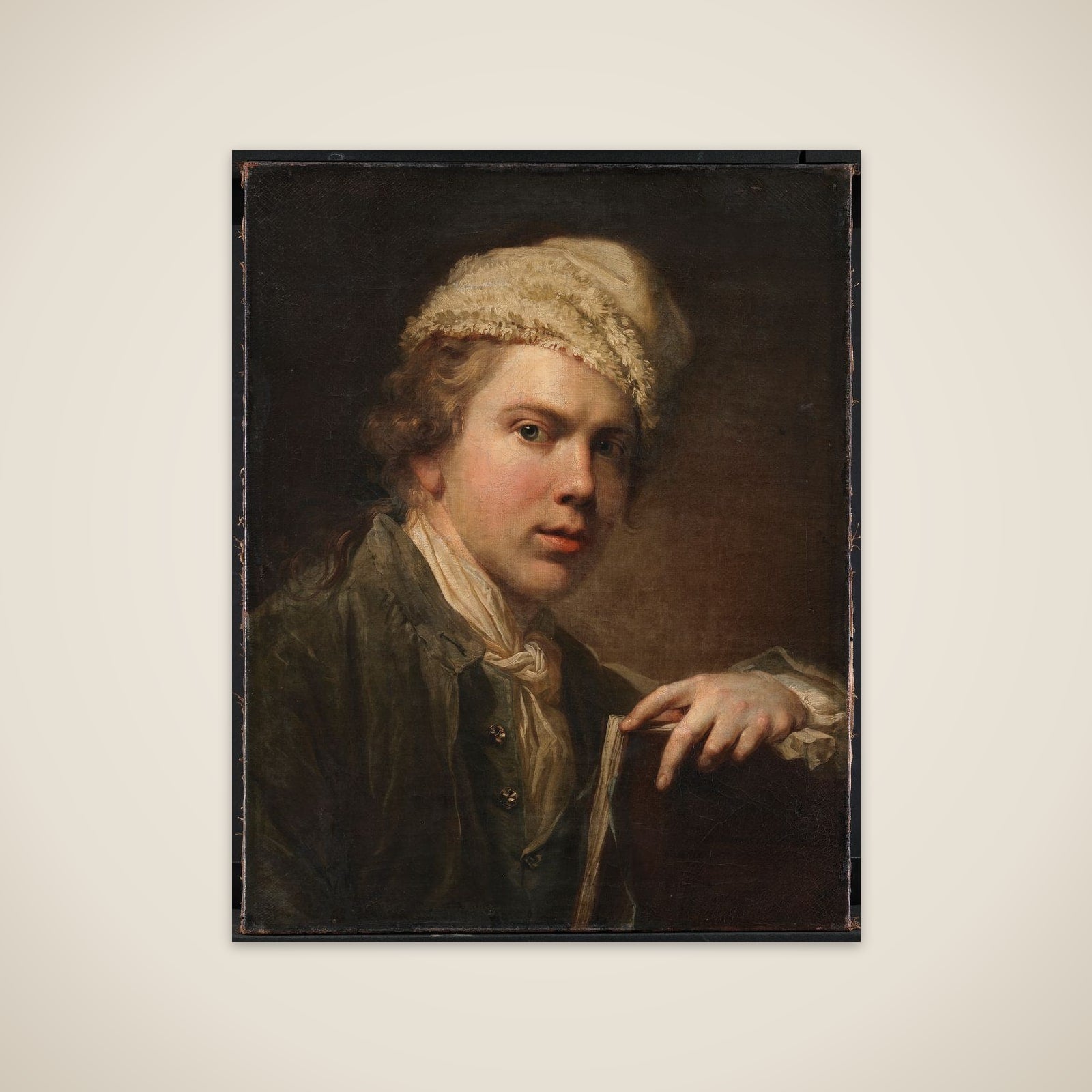 Selvportræt med tegnemappe unframed print