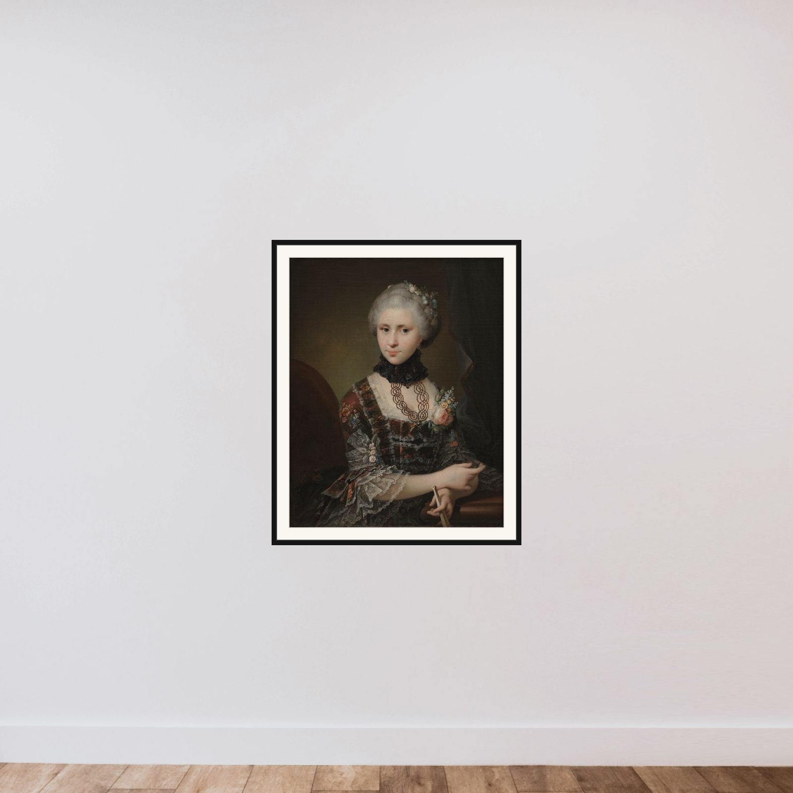 Cathrine Sophie Kirchhoff, f. Christensen framed — shown to scale