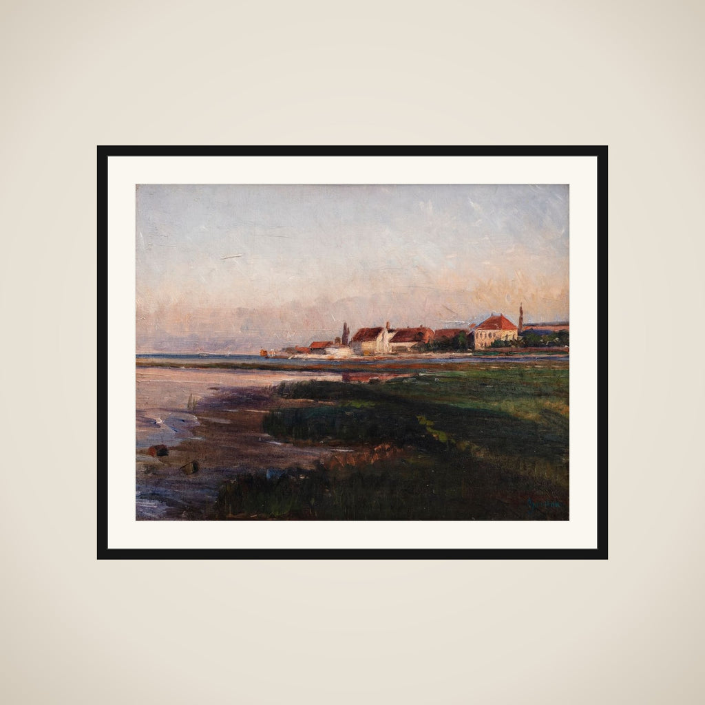 Kastrup Værk. Aftensol framed