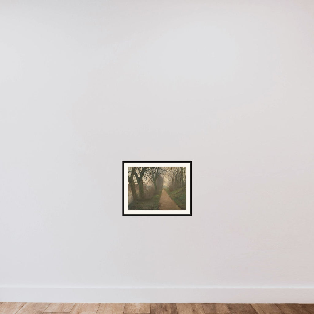 Fra Kastellet i december framed — shown to scale