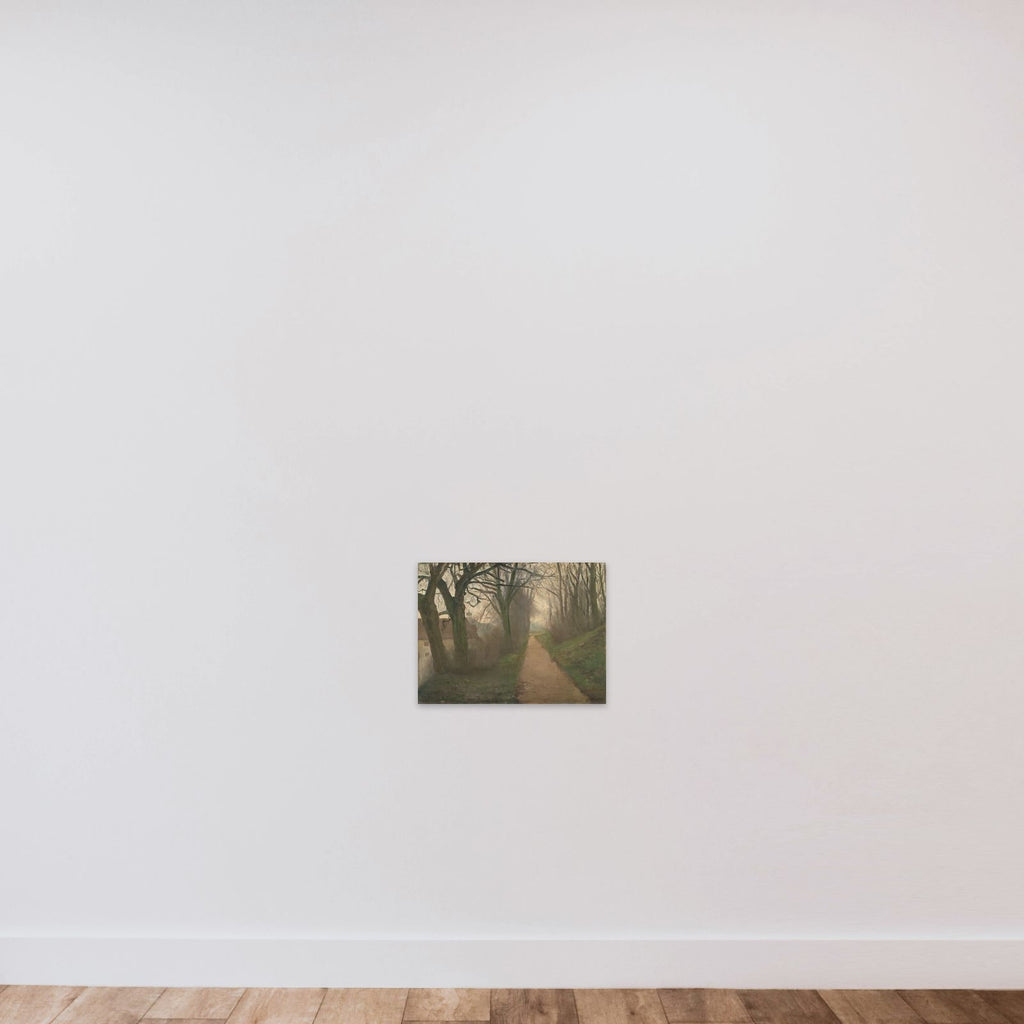 Fra Kastellet i december unframed — shown to scale