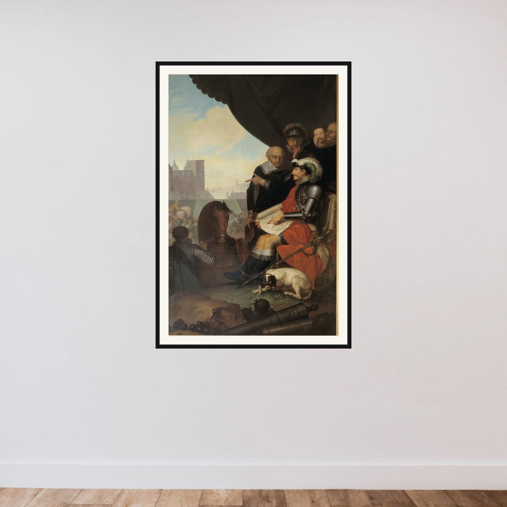 Frederik II bygger Kronborg framed — shown to scale