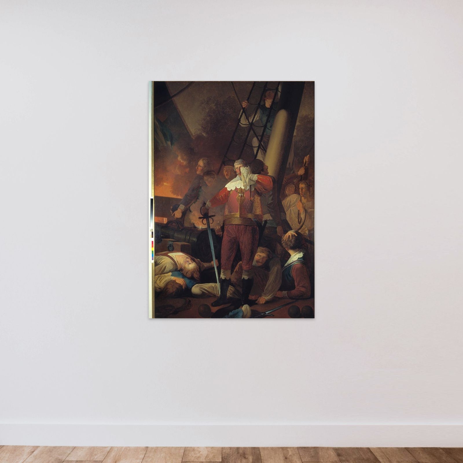 Christian IV på "Trefoldigheden" i slaget på Koldberger Heide 1644 unframed — shown to scale