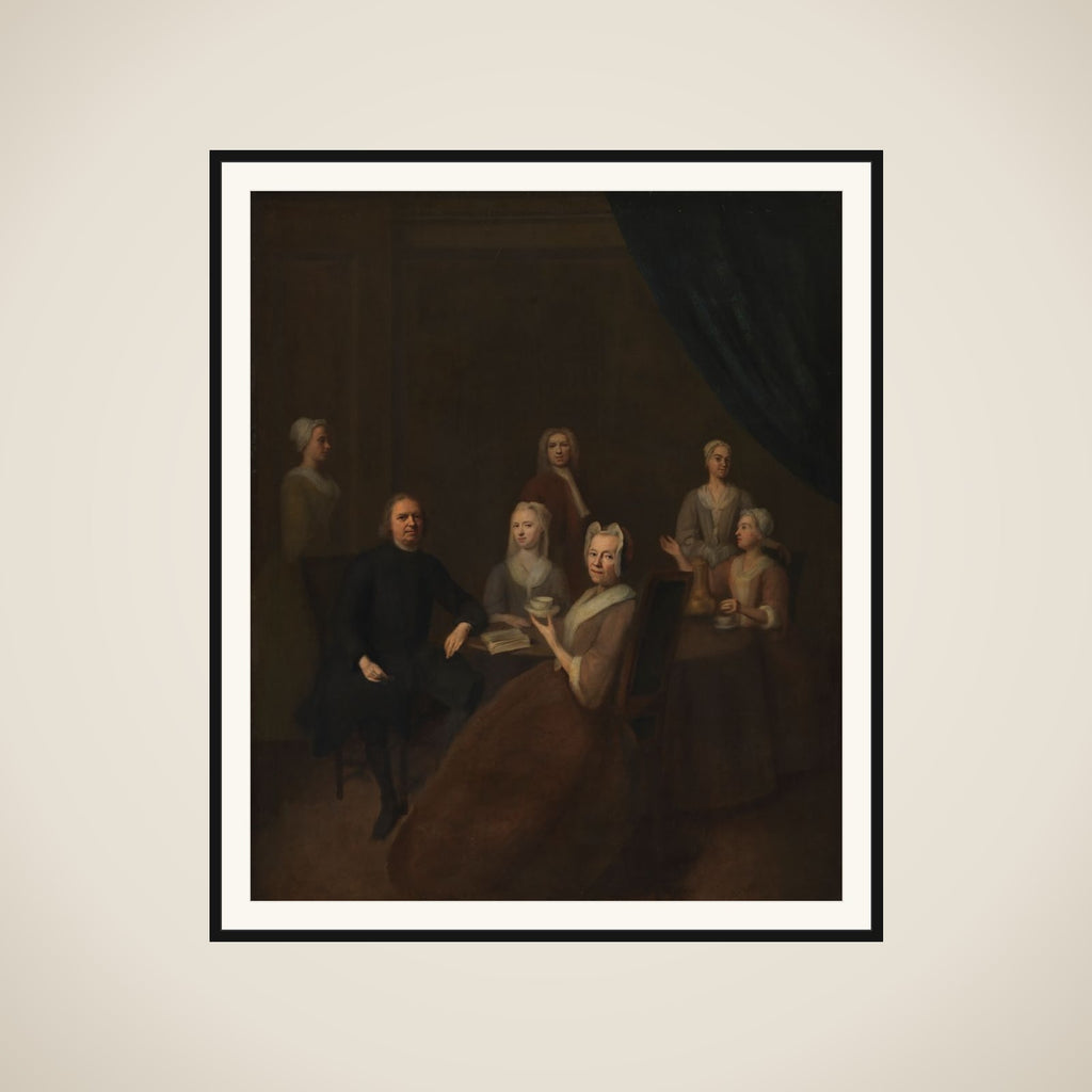 Kunstnerens svigerforældre og nogle af deres børn framed