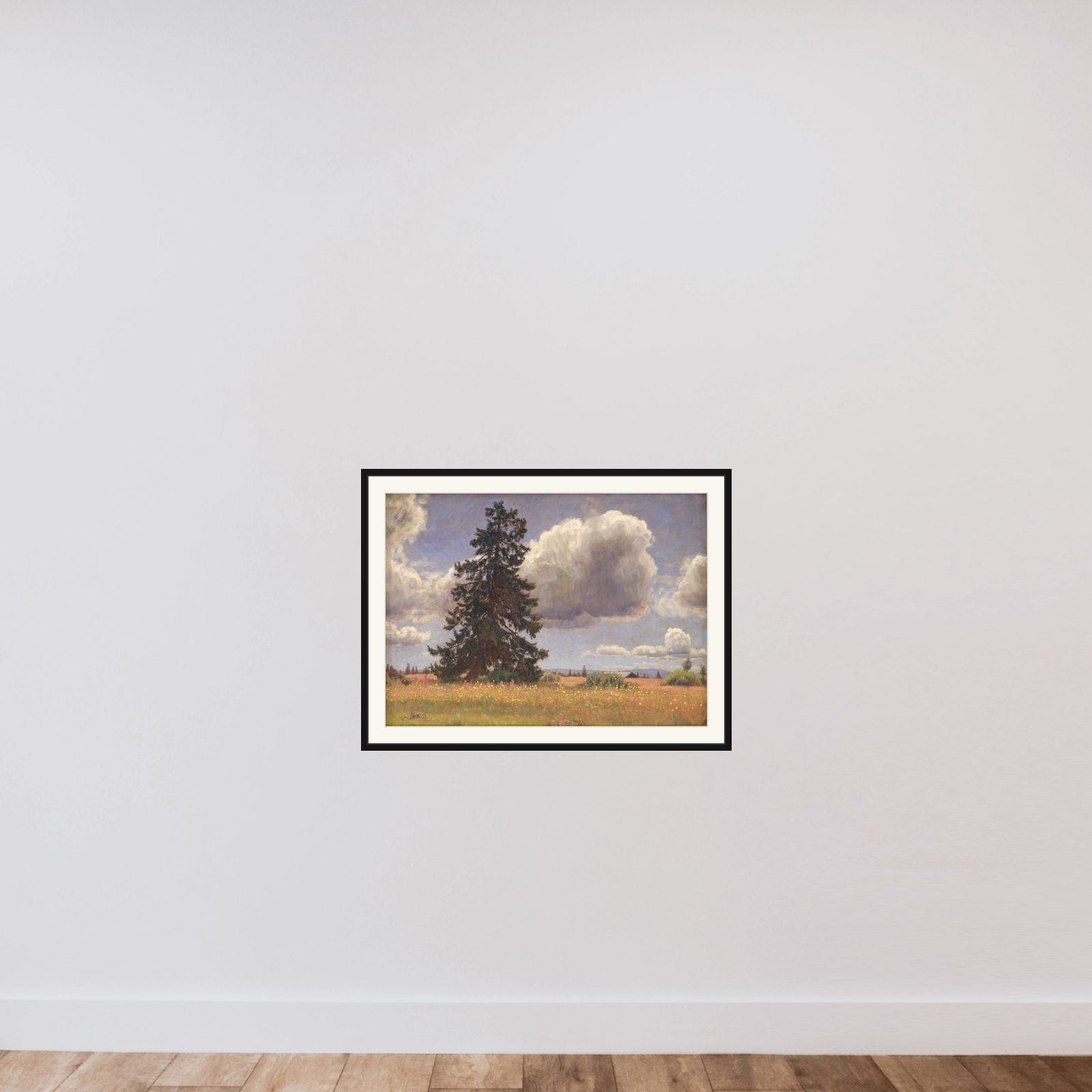 Granen i sætervangen framed — shown to scale