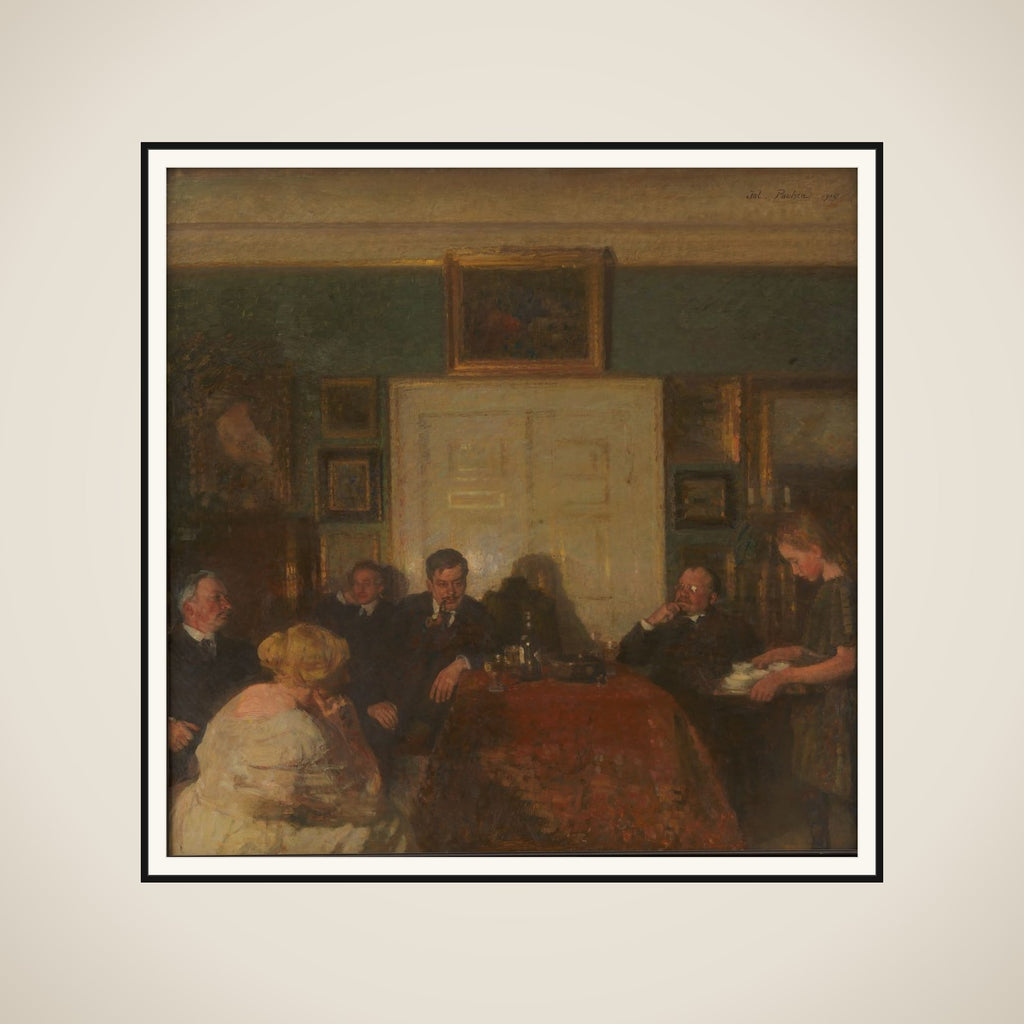 Aftenselskab i kunstnerens hjem framed