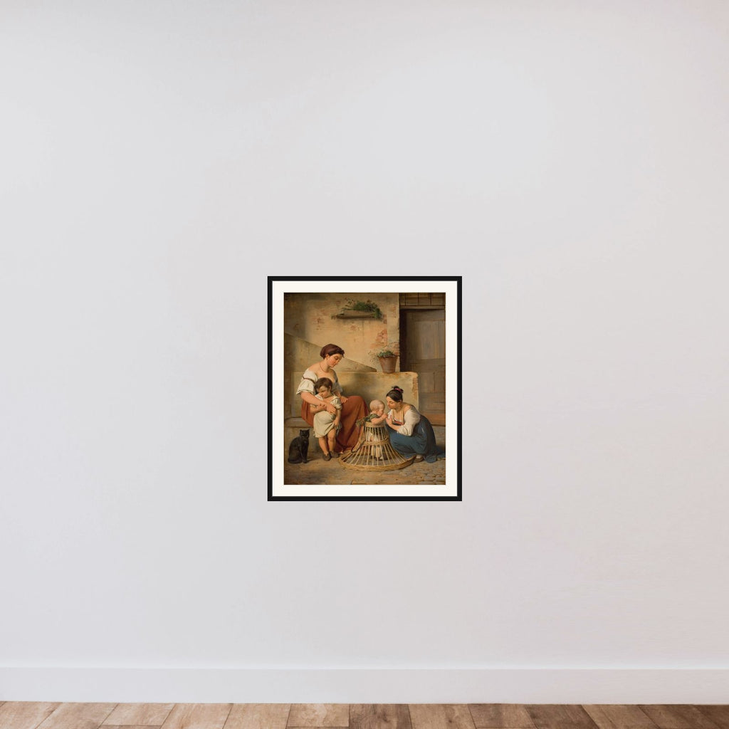 En romersk gadescene framed — shown to scale