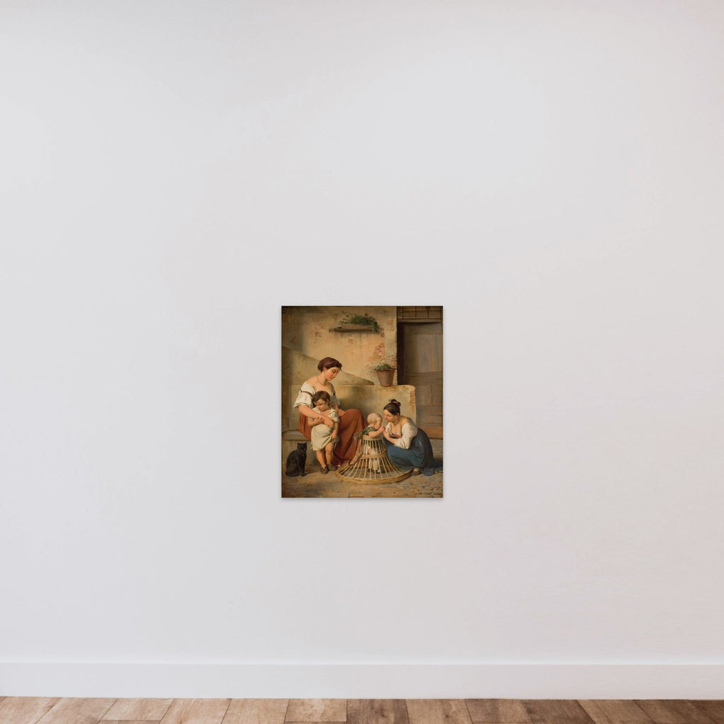 En romersk gadescene unframed — shown to scale