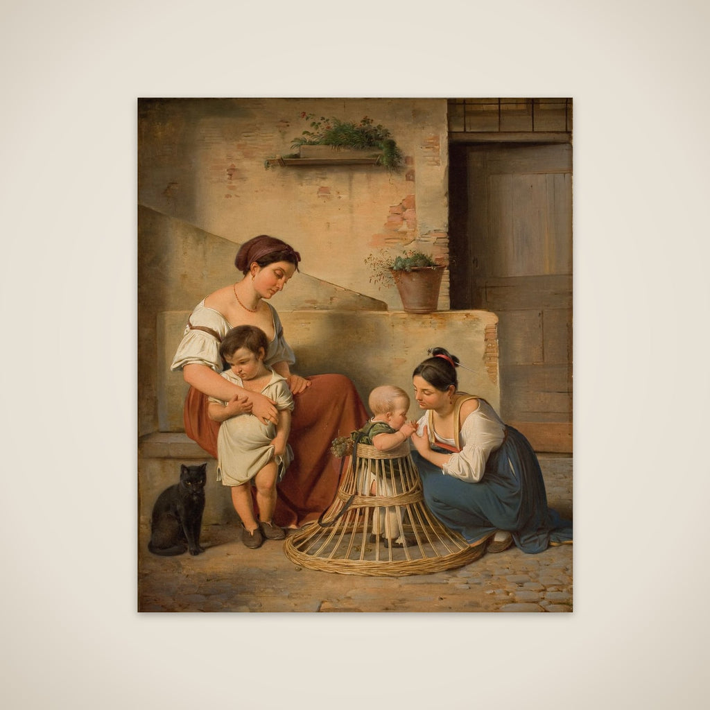 En romersk gadescene unframed print